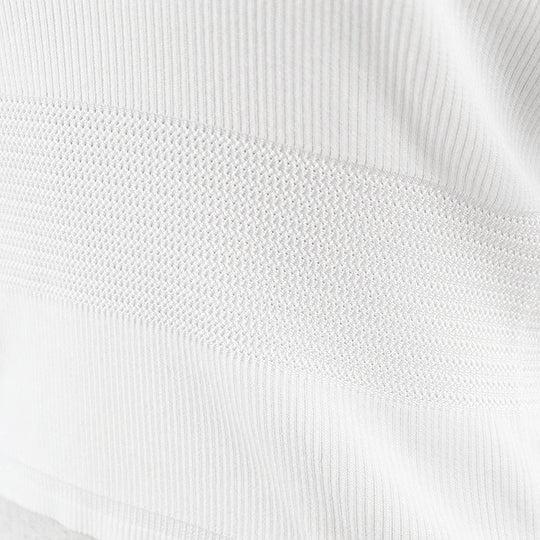 CHANEL knit 85% cotton, 15% polyester white 21P P70497 Women 36 Used Authentic