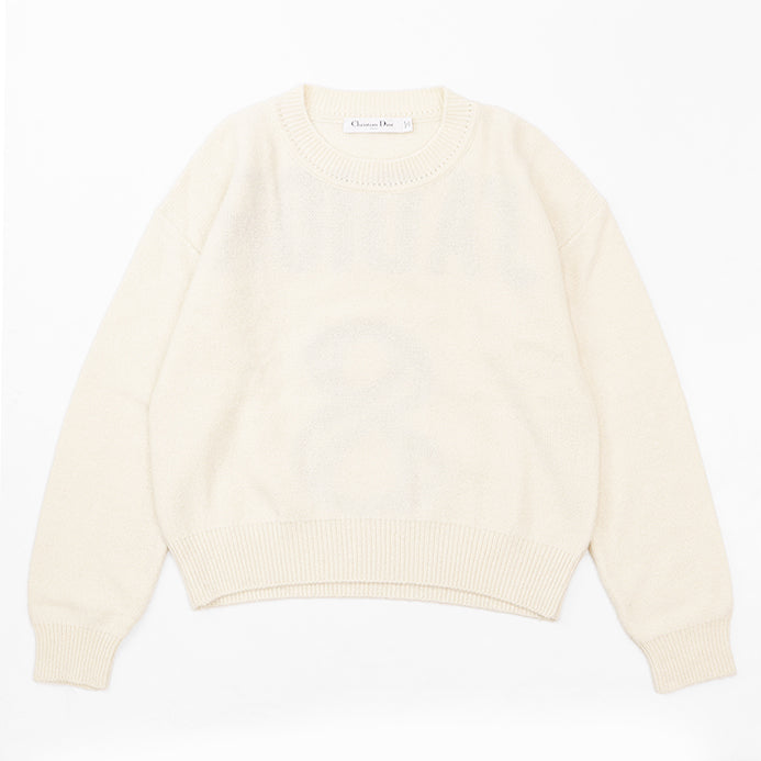 Christian Dior knit Cashmere 100% Ivory Women 36 Used Authentic