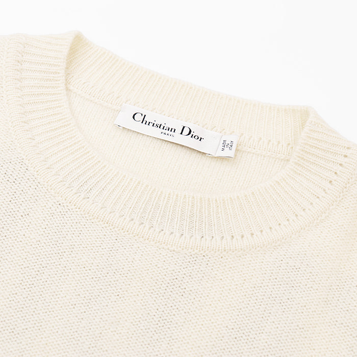 Christian Dior knit Cashmere 100% Ivory Women 36 Used Authentic