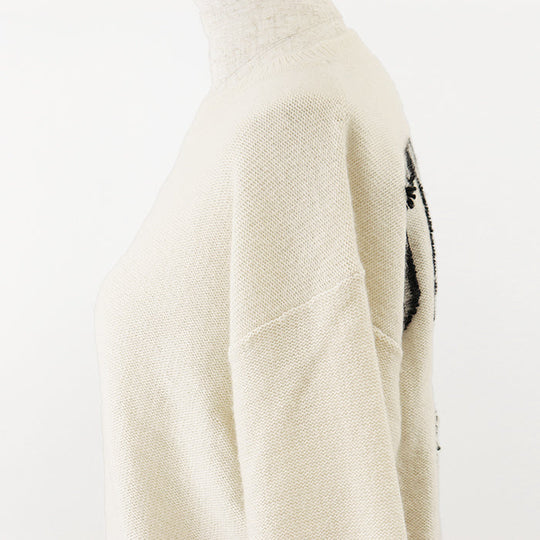 Christian Dior knit Cashmere 100% Ivory Women 36 Used Authentic