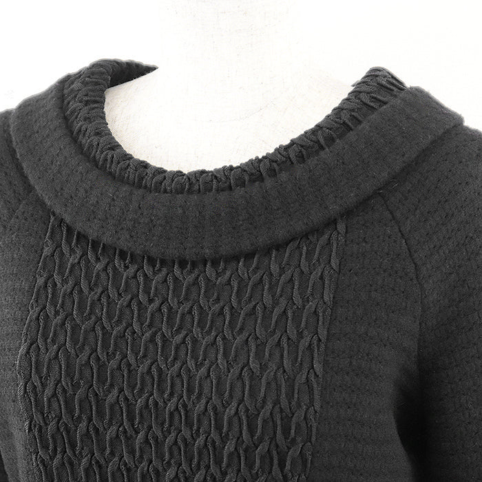 CHANEL one piece 68% wool, 16% angora black P50101 Women 38 Used Authentic