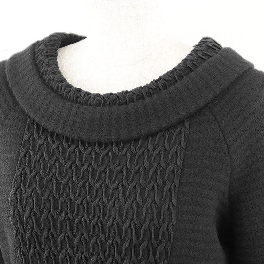 CHANEL one piece 68% wool, 16% angora black P50101 Women 38 Used Authentic