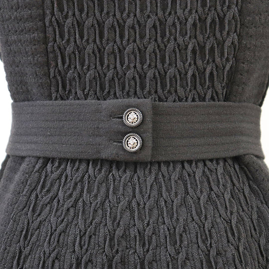 CHANEL one piece 68% wool, 16% angora black P50101 Women 38 Used Authentic