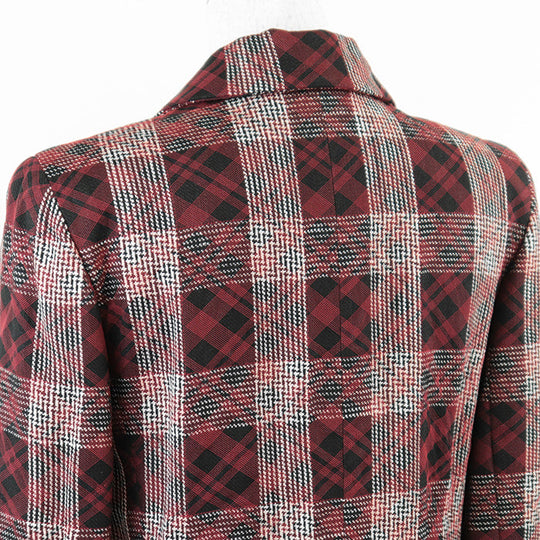 CHANEL Other outerwear [Outer material] 52% viscose, 48% nylon [Lining] 100% silk, 82% silk Burgundy Black Women 36 Used Authentic