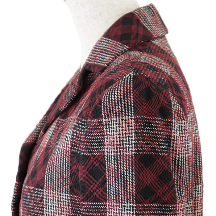 CHANEL Other outerwear [Outer material] 52% viscose, 48% nylon [Lining] 100% silk, 82% silk Burgundy Black Women 36 Used Authentic