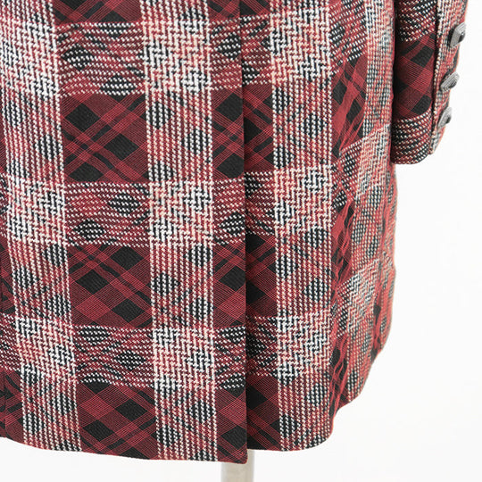 CHANEL Other outerwear [Outer material] 52% viscose, 48% nylon [Lining] 100% silk, 82% silk Burgundy Black Women 36 Used Authentic
