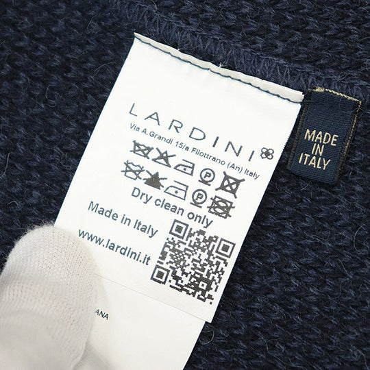 LARDINI tailored jacket alpaca Navy S