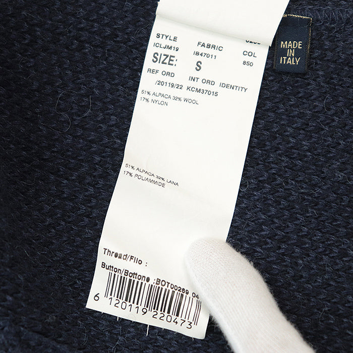LARDINI tailored jacket alpaca Navy S