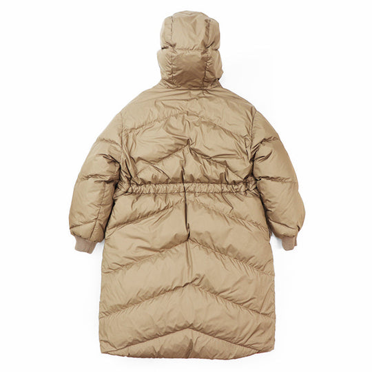 HERMES Down jacket Filling: 55% cashmere, 45% polyester; Outer: 100% polyester; Lining: 100% polyester; Filling: 90% down, 10% feather; Rib: 100% wool; Other fabric: 57% rayon, 43% polyester Light Brown, Orange Women 36 Used Authentic