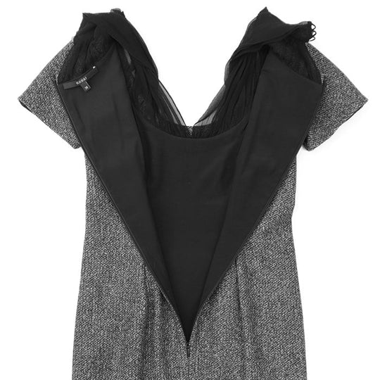 GUCCI one piece [Outer fabric] 77% wool, 20% angora [Lining] 96% silk, 4% polyurethane [Other fabric] Silk% Gray black 319288 ZAQ13 Women 38 Used Authentic