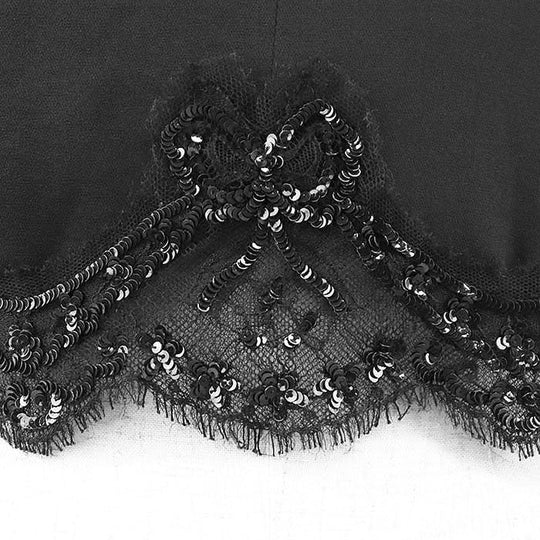 CHANEL tops 100% silk black 08C P32260 Women 38 Used Authentic
