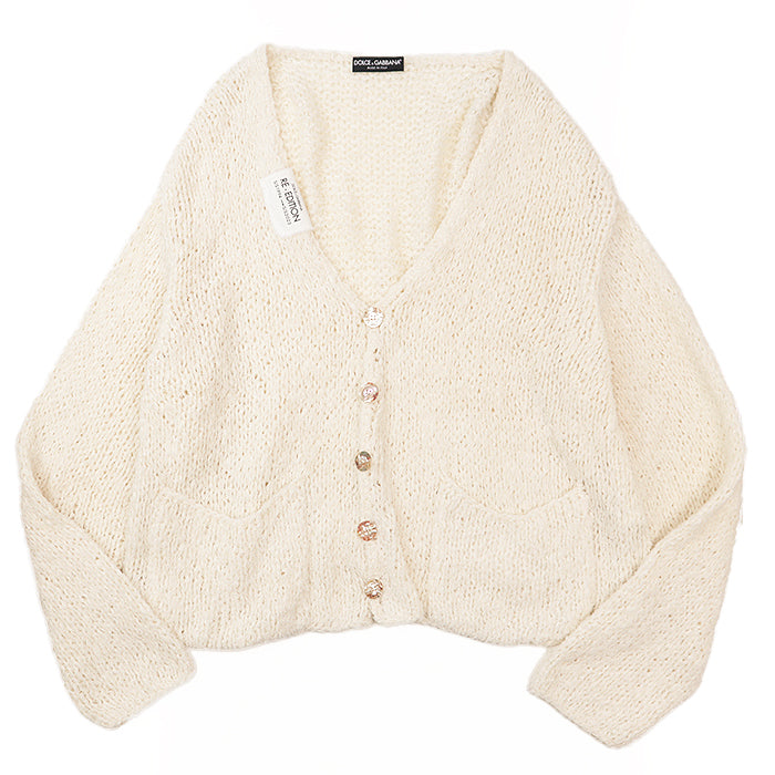 DOLCE&GABBANA cardigan [Outer material] 100% cotton Ivory mens M Used Authentic