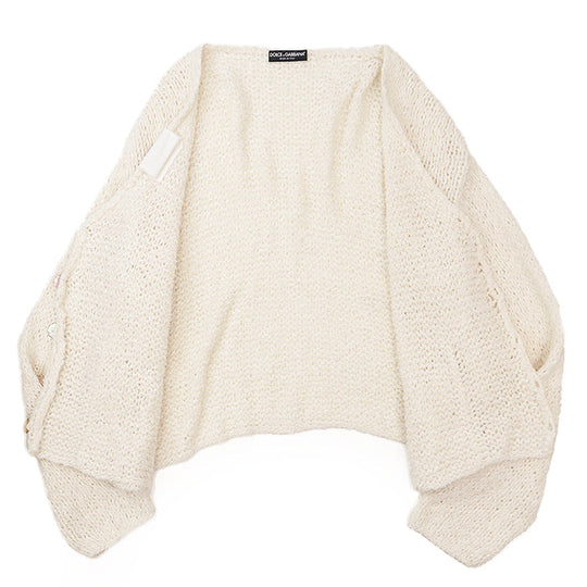 DOLCE&GABBANA cardigan [Outer material] 100% cotton Ivory mens M Used Authentic