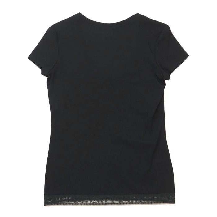 CHANEL Cut 100% cotton, hem (lace part): 87% cotton, 13% polyester [other fabric] 100% cotton black Women 36 Used Authentic