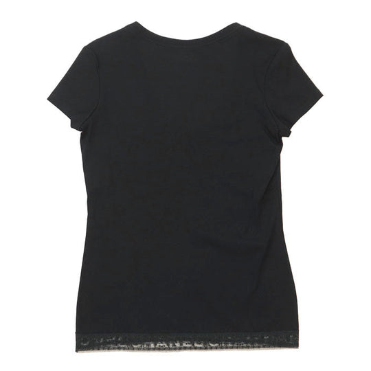 CHANEL Cut 100% cotton, hem (lace part): 87% cotton, 13% polyester [other fabric] 100% cotton black Women 36 Used Authentic