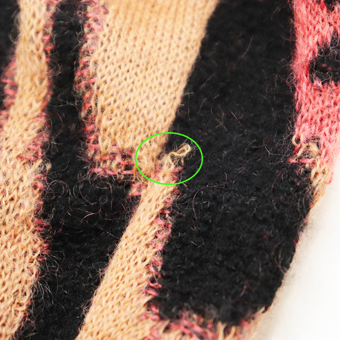 CHANEL knit 43% cashmere, 32% mohair Copper, Black Women 36 Used Authentic