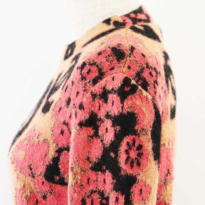 CHANEL knit 43% cashmere, 32% mohair Copper, Black Women 36 Used Authentic