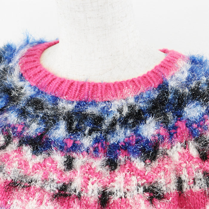 CHANEL knit [Outer material] 47% cashmere, 40% polyamide Pink, Multicolor Women 36 Used Authentic