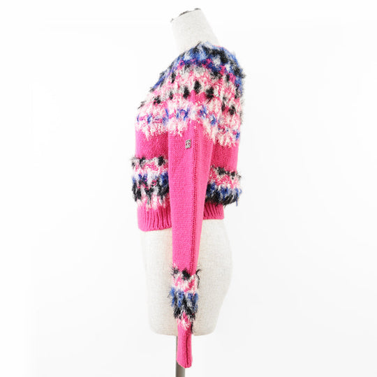 CHANEL knit [Outer material] 47% cashmere, 40% polyamide Pink, Multicolor Women 36 Used Authentic