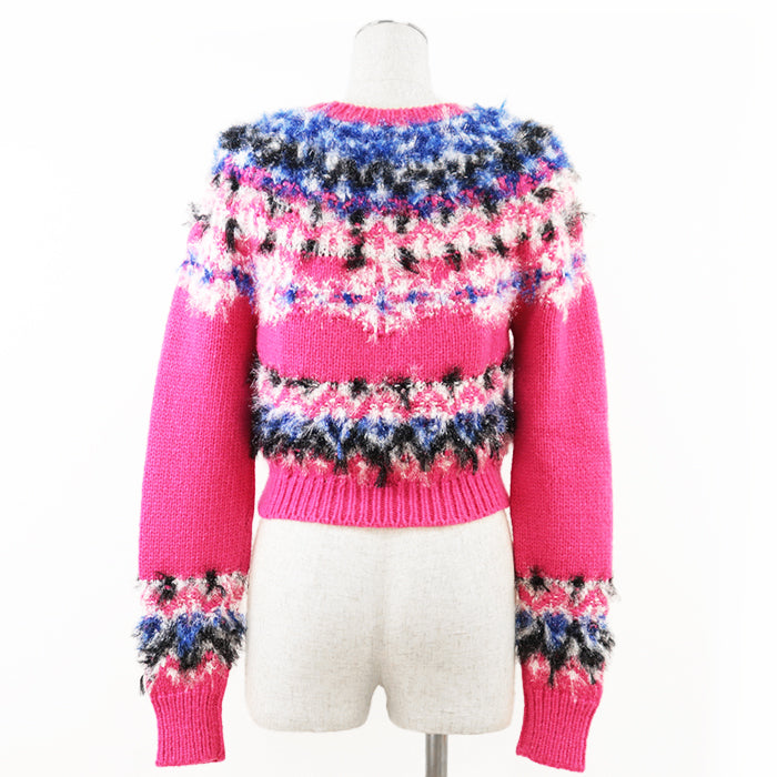 CHANEL knit [Outer material] 47% cashmere, 40% polyamide Pink, Multicolor Women 36 Used Authentic