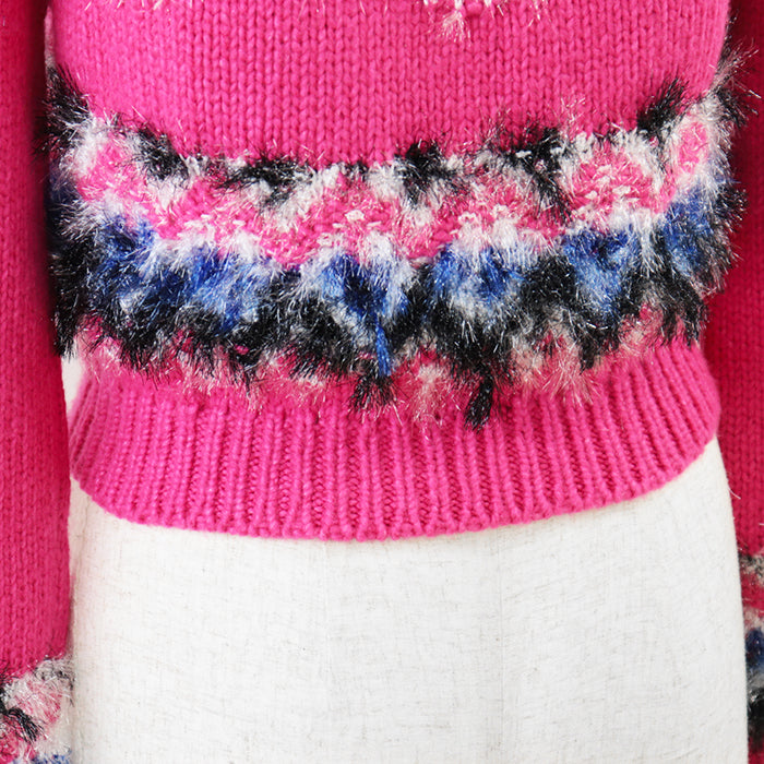 CHANEL knit [Outer material] 47% cashmere, 40% polyamide Pink, Multicolor Women 36 Used Authentic