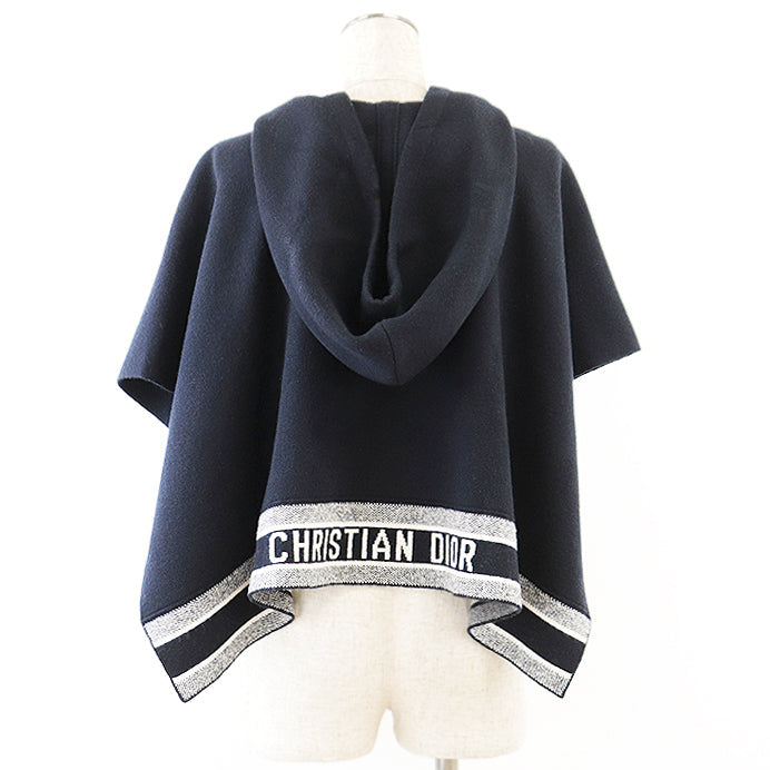 Christian Dior knit 98% cashmere, 1% polyurethane Dark navy 014C12AM042 Women S Used Authentic