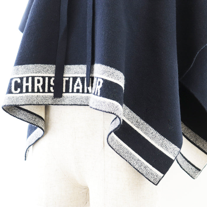 Christian Dior knit 98% cashmere, 1% polyurethane Dark navy 014C12AM042 Women S Used Authentic