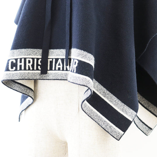 Christian Dior knit 98% cashmere, 1% polyurethane Dark navy 014C12AM042 Women S Used Authentic