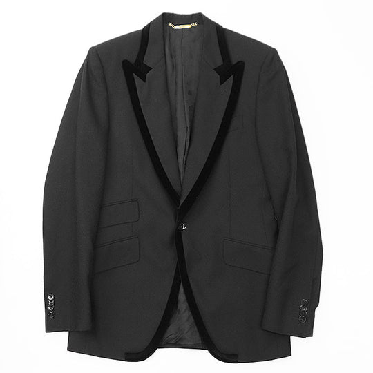 DOLCE&GABBANA Other outerwear [Outer material] 100% wool [Lining] 100% cupra black G2062T mens 46 Used Authentic