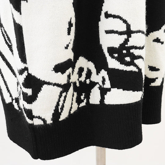 HERMES one piece 100% cashmere [Other fabric] 70% cotton, 30% polyester Black, White 2E2506D2 Women 38 Used Authentic