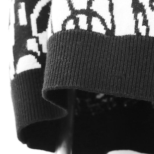 HERMES one piece 100% cashmere [Other fabric] 70% cotton, 30% polyester Black, White 2E2506D2 Women 38 Used Authentic