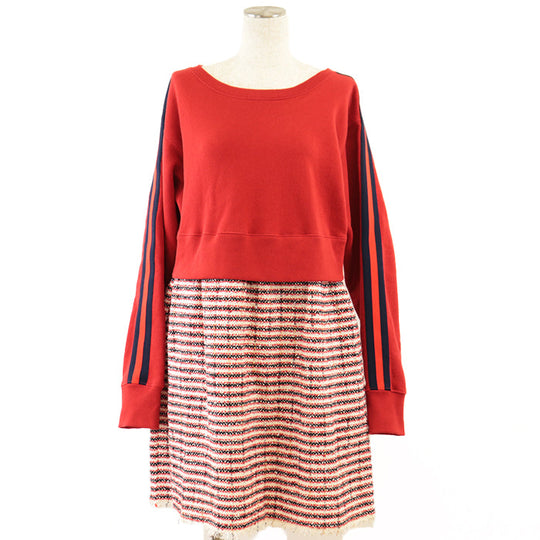 GUCCI one piece 30% cotton, 26% wool [Outer fabric] 100% cotton Red navy Women M Used Authentic