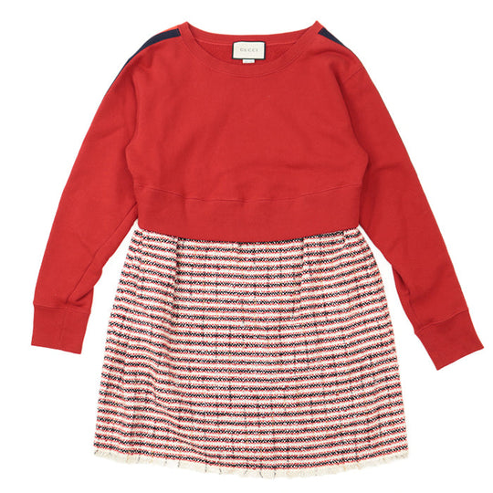 GUCCI one piece 30% cotton, 26% wool [Outer fabric] 100% cotton Red navy Women M Used Authentic