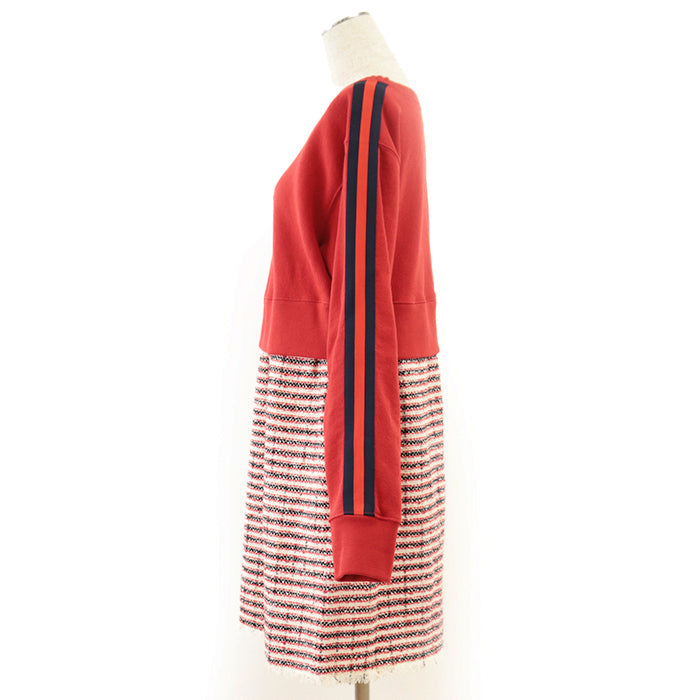 GUCCI one piece 30% cotton, 26% wool [Outer fabric] 100% cotton Red navy Women M Used Authentic