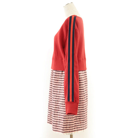 GUCCI one piece 30% cotton, 26% wool [Outer fabric] 100% cotton Red navy Women M Used Authentic