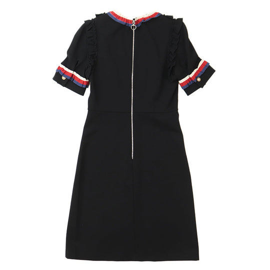 GUCCI one piece [Outer fabric] 75% rayon, 17% nylon [Other fabric] 60% rayon, 40% cotton Black Tricolor Women S Used Authentic