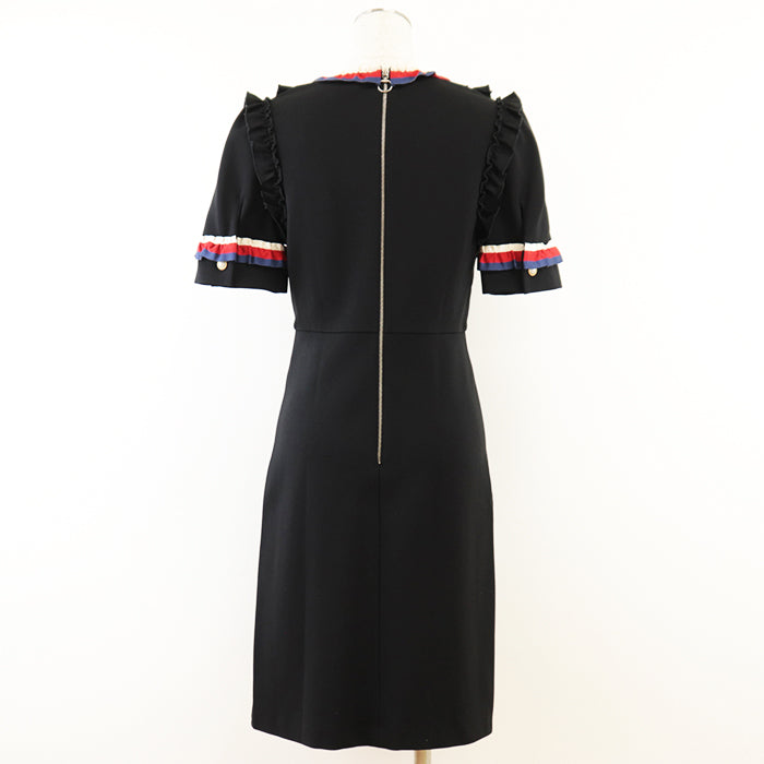 GUCCI one piece [Outer fabric] 75% rayon, 17% nylon [Other fabric] 60% rayon, 40% cotton Black Tricolor Women S Used Authentic