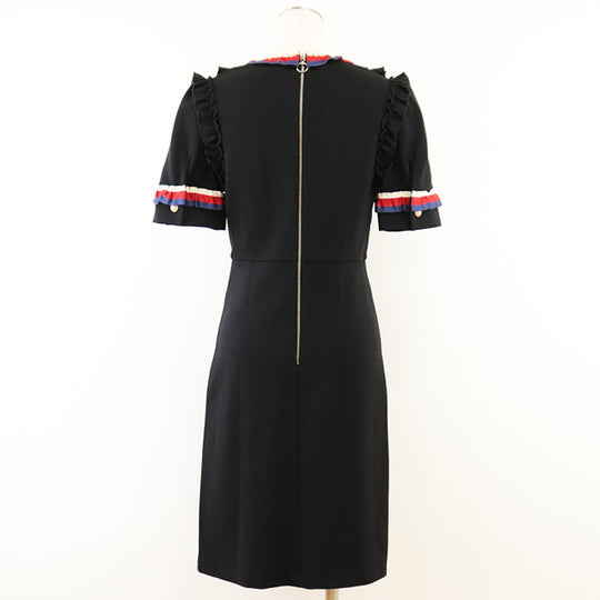 GUCCI one piece [Outer fabric] 75% rayon, 17% nylon [Other fabric] 60% rayon, 40% cotton Black Tricolor Women S Used Authentic