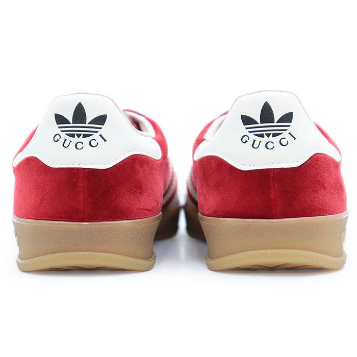 GUCCI sneakers 707848 Velour, Leather Red Gucci x Adidas collaboration Gazelle 6 1/2