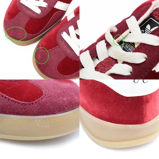 GUCCI sneakers 707848 Velour, Leather Red Gucci x Adidas collaboration Gazelle 6 1/2