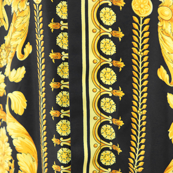 Gianni Versace Long sleeve shirt [Outer material] 100% silk Black yellow mens Used Authentic