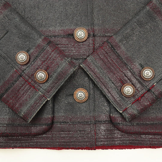 CHANEL Other outerwear [Outer material] 100% cashmere Red gray Women 36 Used Authentic