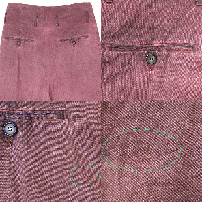 Vivienne Westwood Pants 65% linen, 34% cotton Rose mens 46 Used Authentic