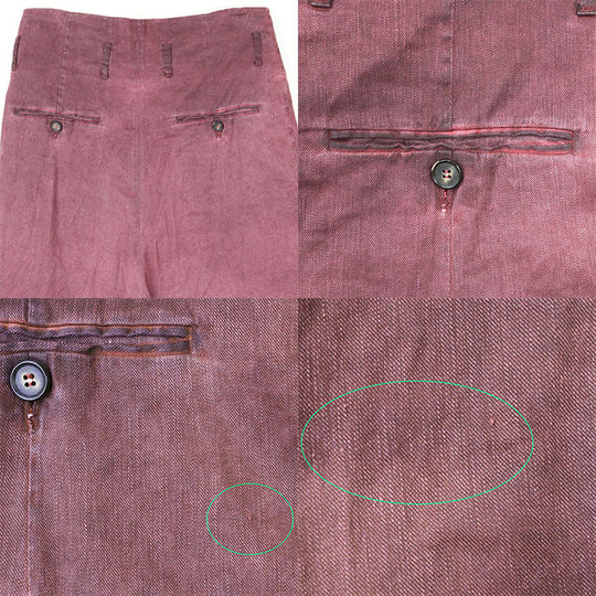 Vivienne Westwood Pants 65% linen, 34% cotton Rose mens 46 Used Authentic