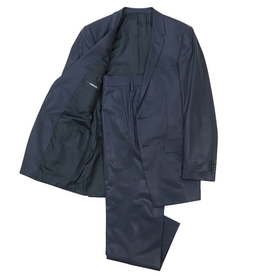 VERSACE suit [Outer material] 95% wool, 5% elastane [Lining] 100% rayon Navy mens 46R Used Authentic