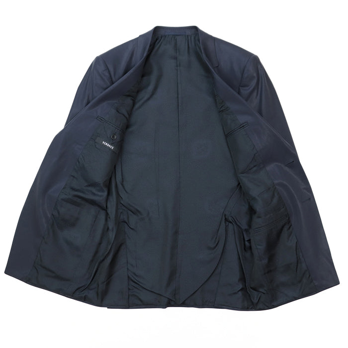 VERSACE suit [Outer material] 95% wool, 5% elastane [Lining] 100% rayon Navy mens 46R Used Authentic