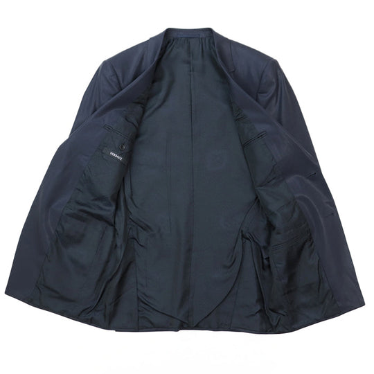 VERSACE suit [Outer material] 95% wool, 5% elastane [Lining] 100% rayon Navy mens 46R Used Authentic