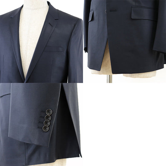 VERSACE suit [Outer material] 95% wool, 5% elastane [Lining] 100% rayon Navy mens 46R Used Authentic
