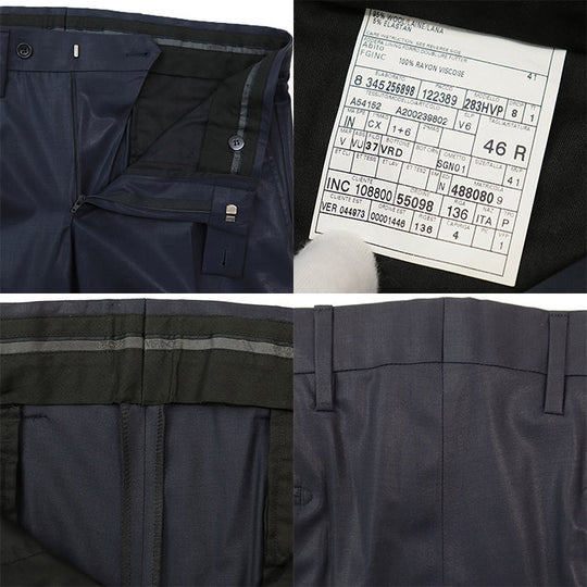 VERSACE suit [Outer material] 95% wool, 5% elastane [Lining] 100% rayon Navy mens 46R Used Authentic