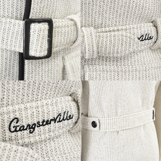 GANGSTERVILLE Other outerwear 90% wool, 10% cotton Ivory, Black GSV-17-AW-11 mens M Used Authentic